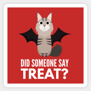 Maine Coon Halloween Trick or Treat Sticker